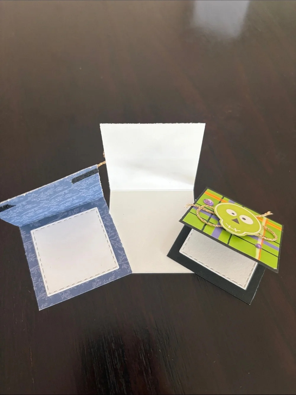 New Handmade Halloween Mini Foldable Surprise Cards - Set of 30, Colorful 2 x 2
